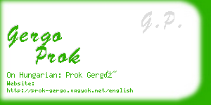 gergo prok business card